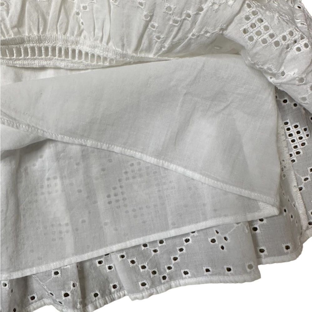 Madewell White Eyelet Ruffle Mini Skirt - Picture 8 of 14